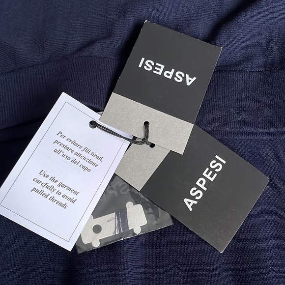 NWT Women’s ASPESI Oxford knit Maglia A-Line Maxi Skirt / Navy / Small - Picture 13 of 15